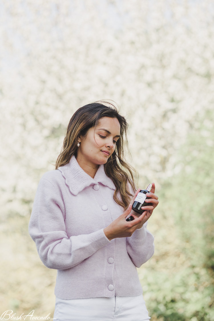 Look lilas blanc et mon nouveau parfum éco-responsable AEMIUM